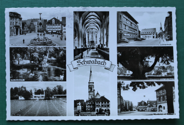 AK Schwabach / 1966 / Schwimmbad / Luitpoldstraße / Marktplatz / Alte Linde / Ortsansichten